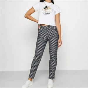 Checked jeans never worn